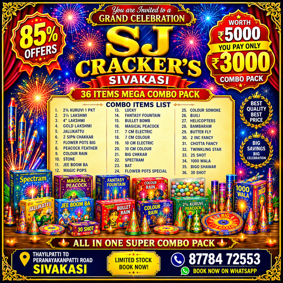 ₹3,000 Mega Combo Pack – 36 Items
