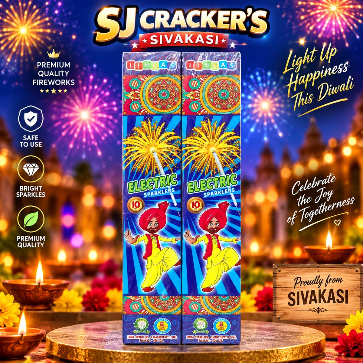 Linga's Electric Sparklers 10cm - Sparklers product photo