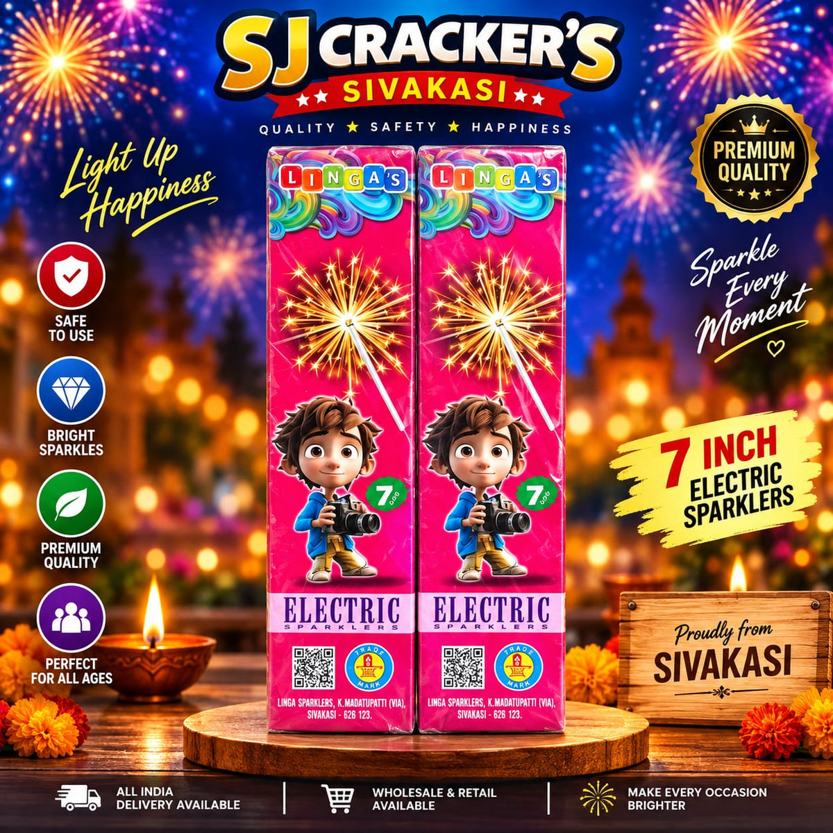 Linga's Electric Sparklers 7inch - Sparklers product photo