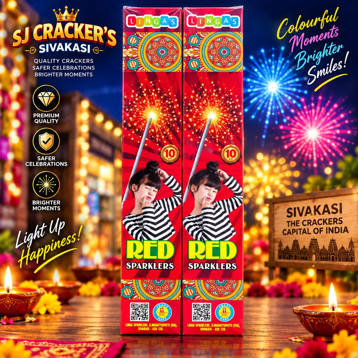 Red Sparklers 10cm - Sparklers product photo