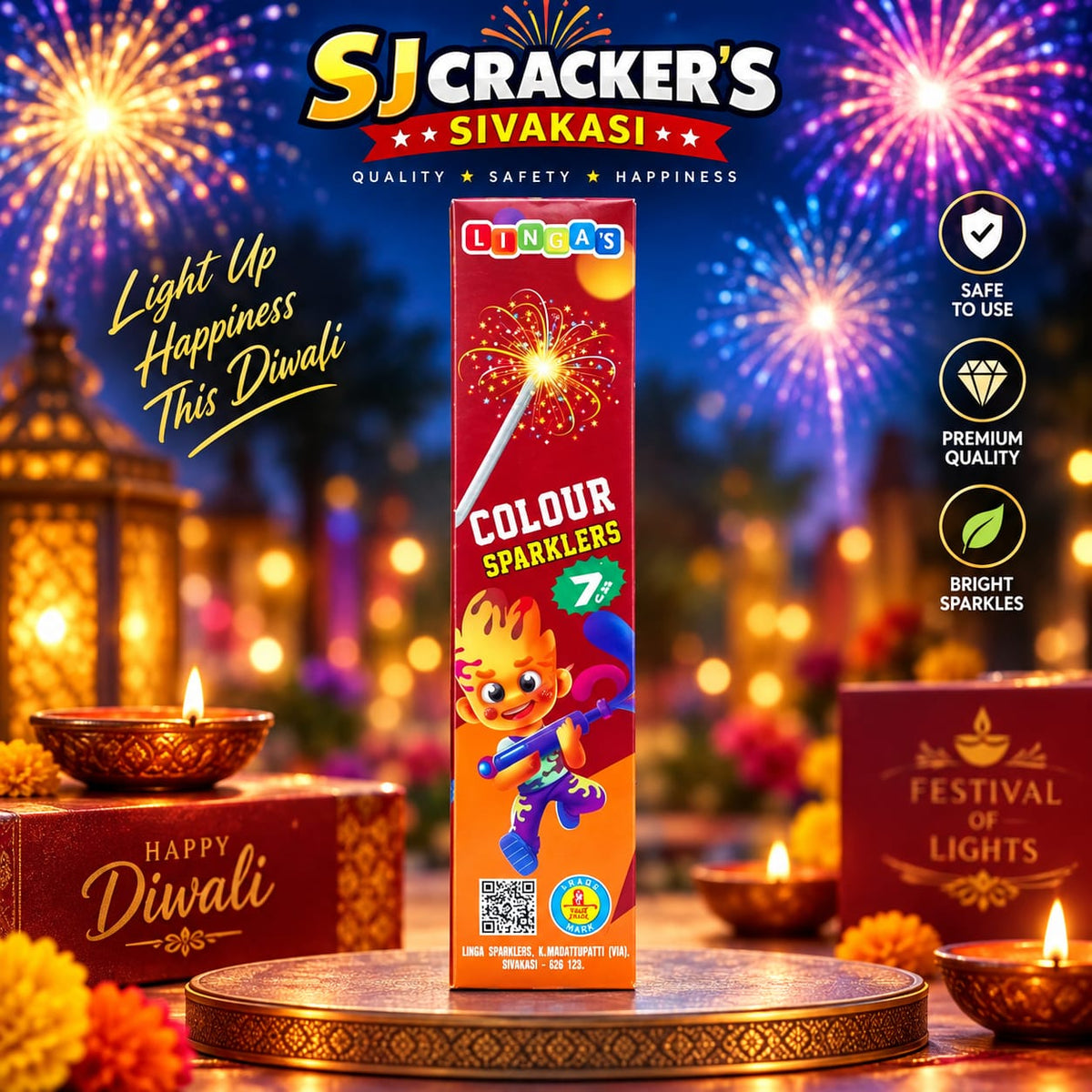 Colour Sparklers 7cm - Sparklers product photo