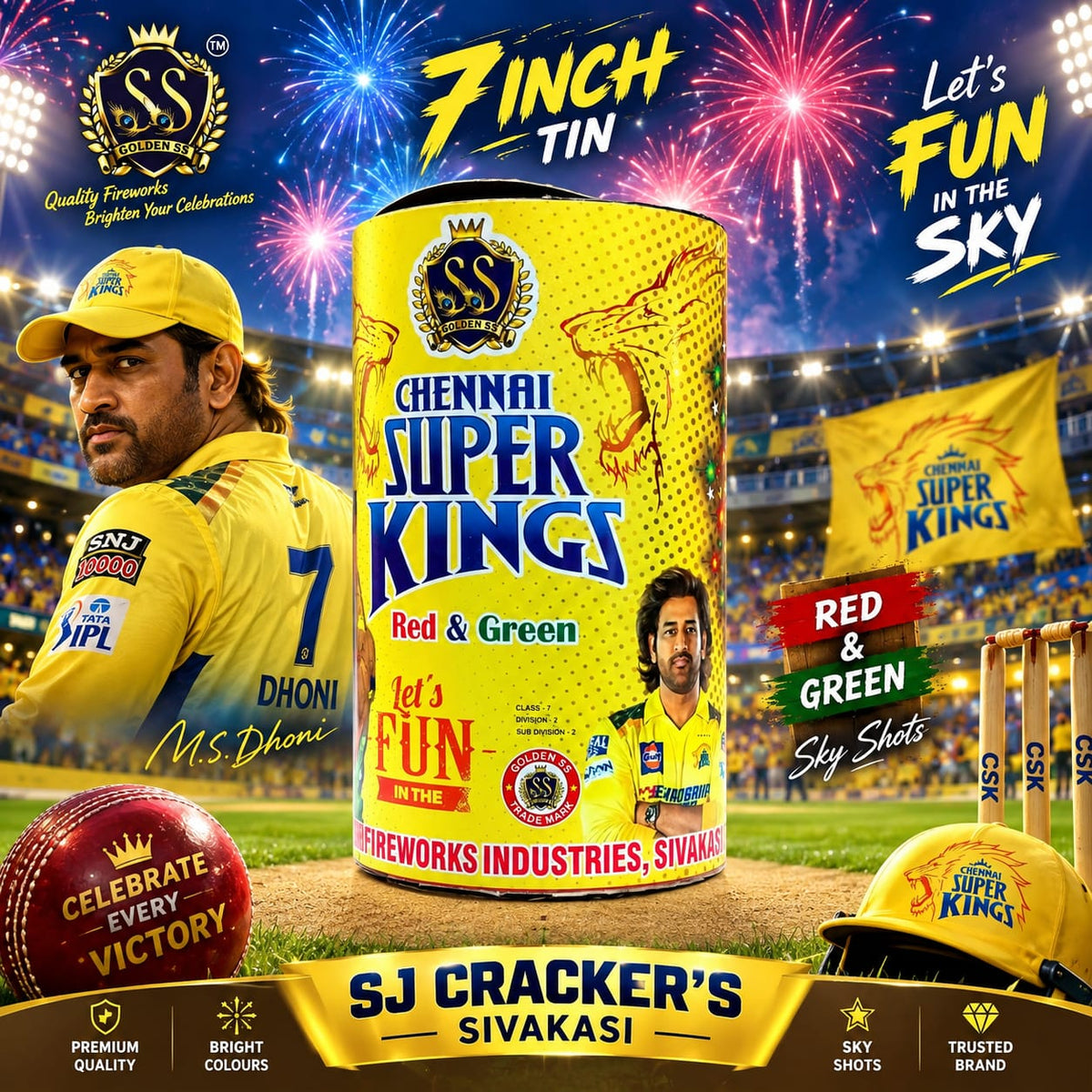 Chennai Super Kings 7 Inch Tin - Sky Shot product photo